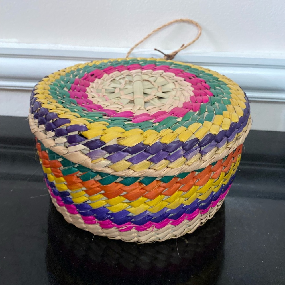 Mexican Woven Palm Tortilla Basket
